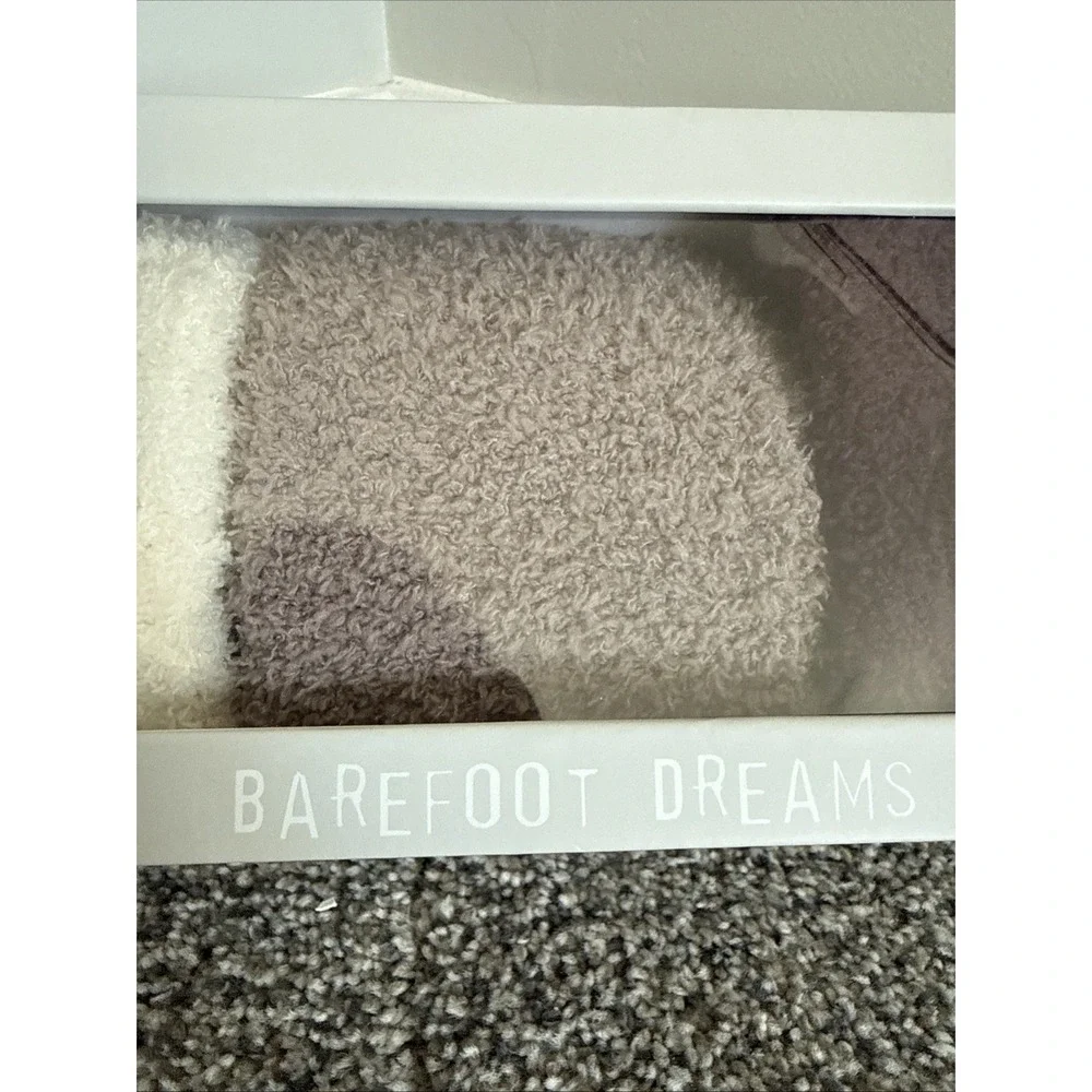 NEW Barefoot Dreams 3 Pair Cozy Chic Fig Multi Socks Boxed Gift Set‎ Warm